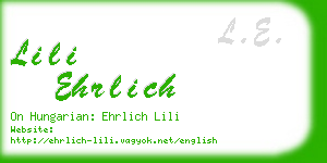 lili ehrlich business card